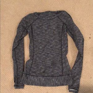 Lulu gray speckled long sleeve